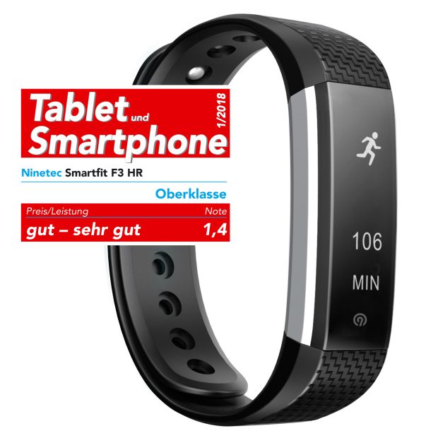 NINETEC Smartfit F3HR Fitnesstracker Aktivitätsband Armband [B-Ware]