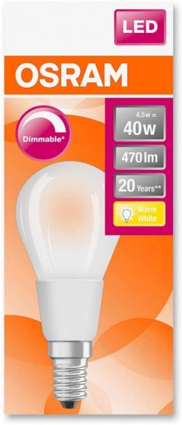 Osram LED Retrofit Classic Lampe  40W Leuchtmittel E14 Warmweiß [5er-Pack]