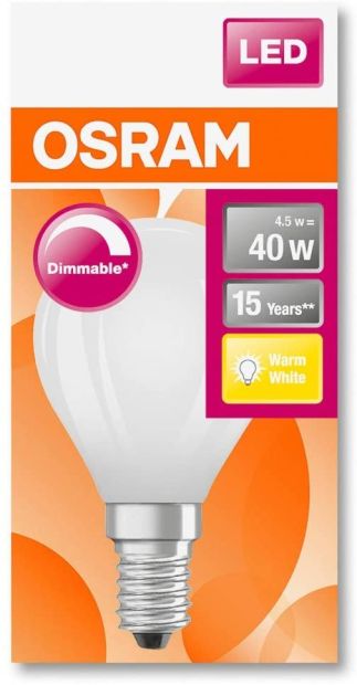 Osram LED Retrofit Classic Lampe  40W Leuchtmittel E14 Warmweiß [5er-Pack]