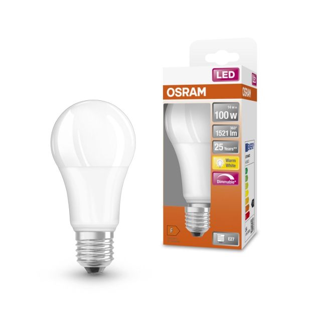 OSRAM LED SUPERSTAR CLASSIC A Dimmbare LED Lampe mit E27 100W-Glühbirne 