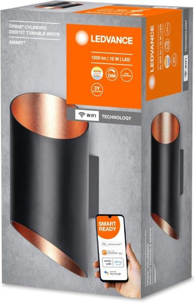 LEDVANCE ORBIS CYLINDRO SMART+ WiFi Wandlampe dimmbare LED 12W Leuchtmittel