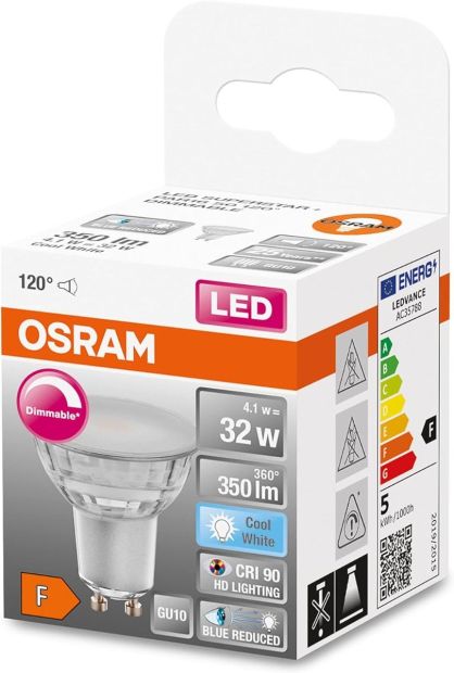 OSRAM GU10 32W LED Spot Dimmbar Reflektor Lampe [4ER PACK]