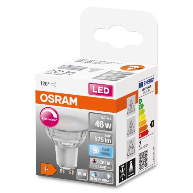 OSRAM GU10 LED Spot Reflektor Lampe Leuchtmittel 46W dimmbar kaltweiß