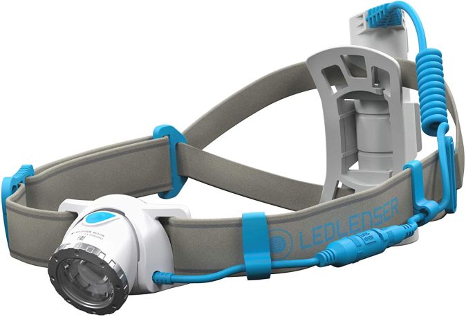 Ledlenser NEO10R LED Stirnlampe (Lauflampe) Blau + Gratis K1 Mini Taschenlampe