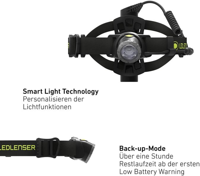 Ledlenser NEO10R LED Stirnlampe (Lauflampe) Blau + Gratis K1 Mini Taschenlampe