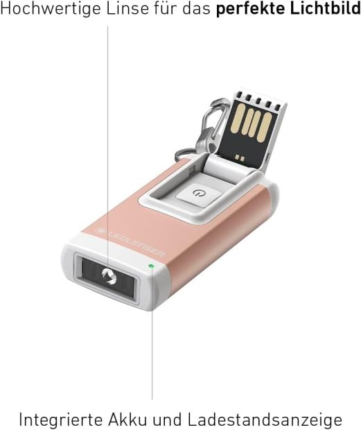 Ledlenser K4R 120lm Schlüsselbundleuchte Ta­schen­lam­pe Rosegold [2er Pack]