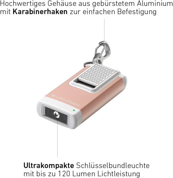 Ledlenser K4R 120lm Schlüsselbundleuchte Ta­schen­lam­pe Rosegold [2er Pack]