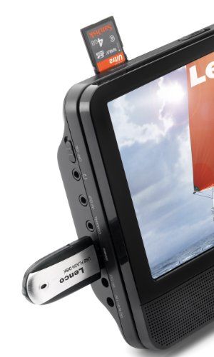 Lenco MES-403 tragbarer DVD-Player mit 2x 22,5 cm 9 Zoll Schwarz
