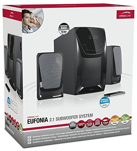 Speedlink (B-WARE) Aktives 2.1 Subwoofer System - EUFONIA Stereo Lautsprechersystem