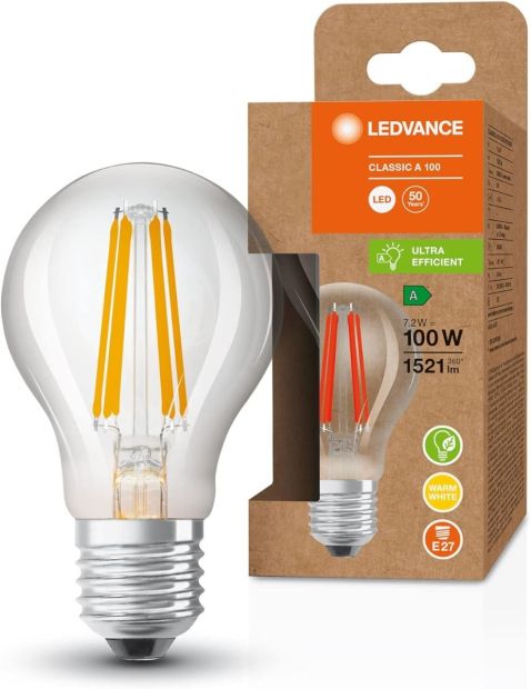 LEDVANCE LED Stromsparlampe E27 Warmweiß 100W Glühbirne LEDVANCE LED Stromsparlampe E27 Warmweiß 100W Glühbirne