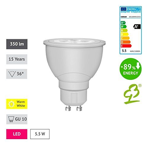 OSRAM LED Reflektor PAR16 GU10 50W Warmweiß (12 Stück) OSRAM LED Reflektor PAR16 GU10 50W Warmweiß (12 Stück)