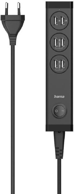 Hama USB Mehrfach Ladegerät 6 Ports USB-A Ladestation 34W Hama USB Mehrfach Ladegerät 6 Ports USB-A Ladestation 34W