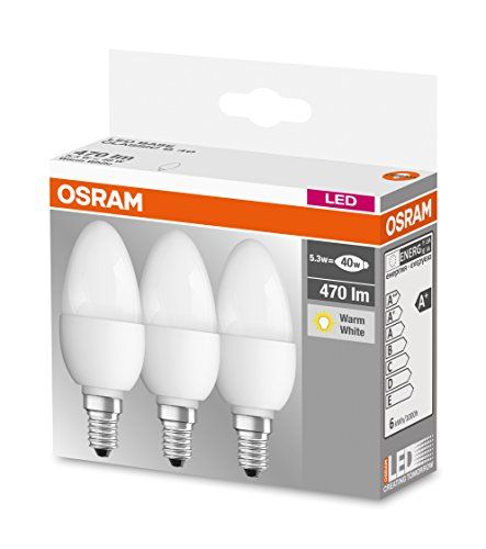 Osram LED BASE CLASSIC BLED-Lampe  E14 40 W Glühlampe [3ER PACK]