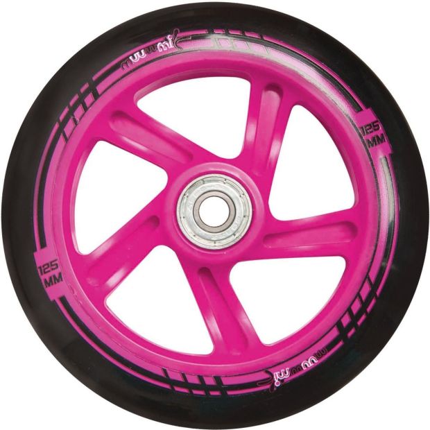 Muuwmi Aluminium Scooter 125mm Tretroller Höhenverstellbar Roller weiß-pink Muuwmi Aluminium Scooter 125mm Tretroller Höhenverstellbar Roller weiß-pink