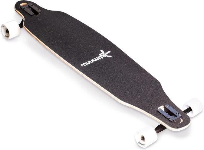 Muuwmi Longboard ABEC 7 Zoll Skateboard Kickboard 97cm