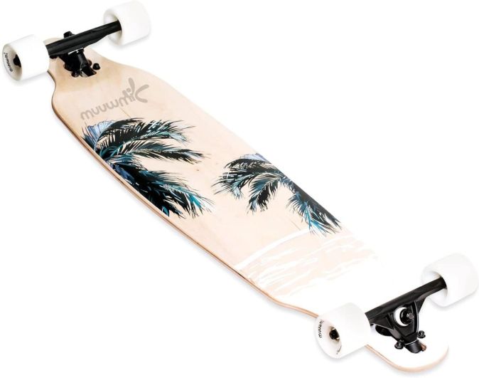 Muuwmi Longboard ABEC 7 Zoll Skateboard Kickboard 97cm