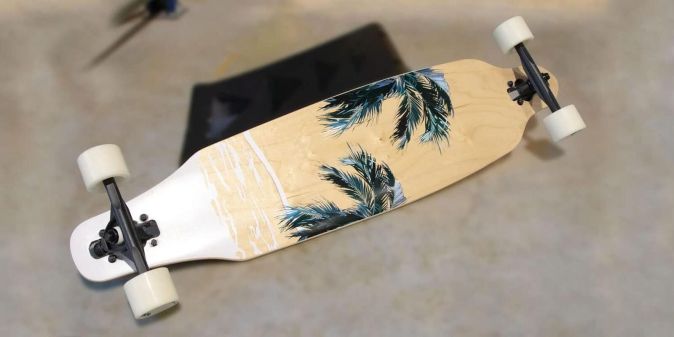 Muuwmi Longboard ABEC 7 Zoll Skateboard Kickboard 97cm