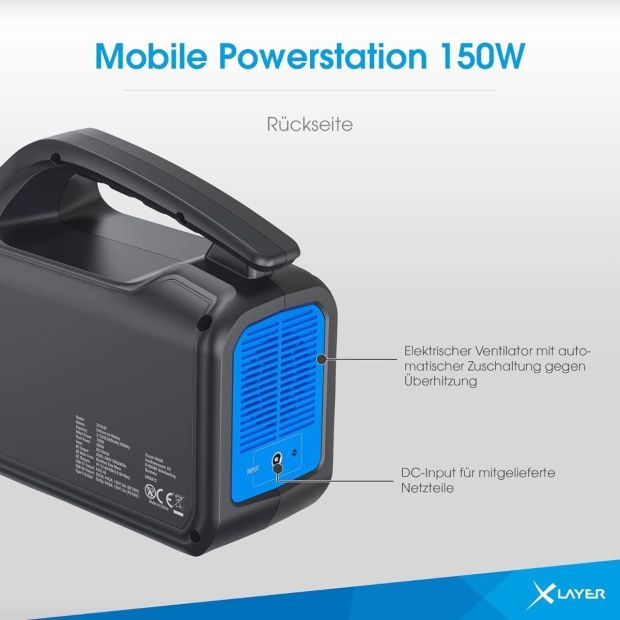 Xlayer 42000mAh Mobile Powerstation + 80W Solartasche Komplettset