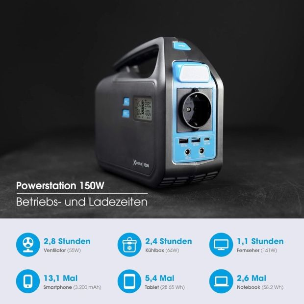 Xlayer 42000mAh Mobile Powerstation + 80W Solartasche Komplettset