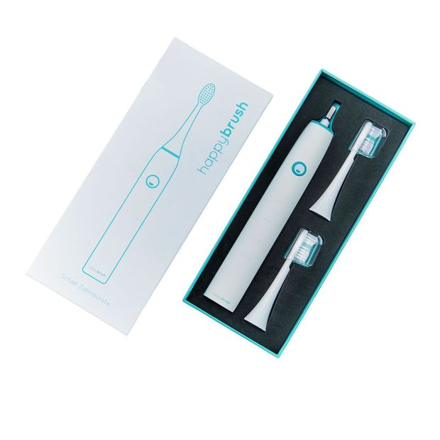 Happybrush Schallzahnbürste inkl. 2 Ersatzbürsten  V1 elektrische Schall Zahnbürste 