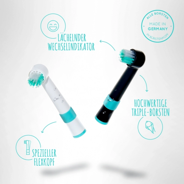 Happybrush 8x  Aufsteckbürsten Zahnbürsten Ersatzzahnbürsten 