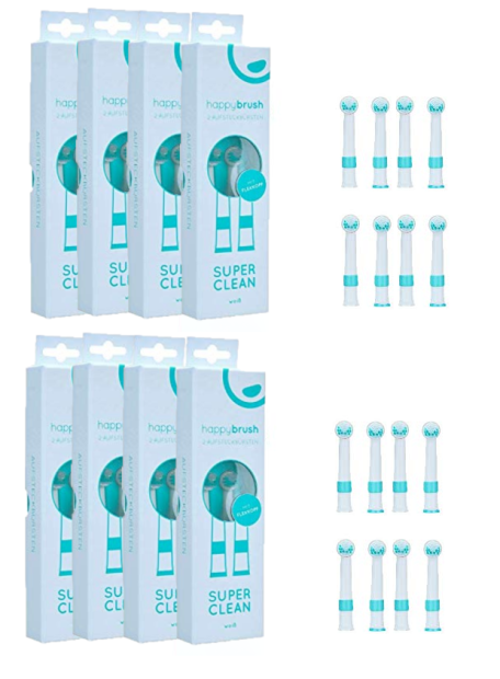16x  Aufsteckbürsten Aufsätze für Oral B Zahnbürsten Ersatzzahnbürsten Happybrush