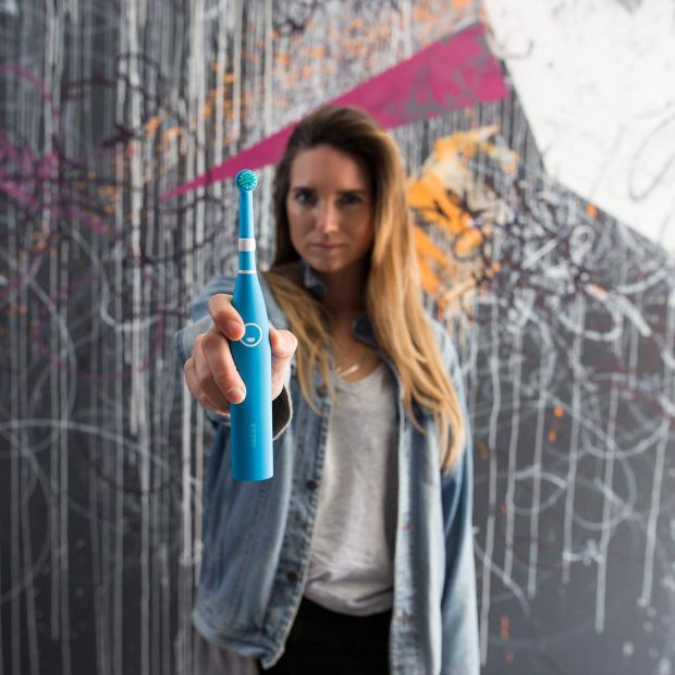 Happybrush Elektrische Zahnbürste inkl. Aufsteckbürste Timer + 2x Ersatzbürste