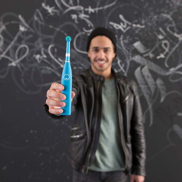 Happybrush Elektrische Zahnbürste inkl. Aufsteckbürste Timer + 2x Ersatzbürste