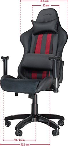 Speedlink B-Ware REGGER Gaming Chair Stuhl (Kunstleder und Kunstwildleder, Rückenlehnenhöhe: ca. 81 cm) schwarz