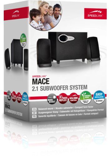 Speedlink (B-WARE) Mace Aktiver Lautsprecher Bass Boost Funktion Schwarz