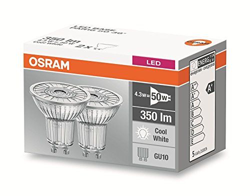 OSRAM LED Base PAR16 LED-Reflektorlampe mit GU10 50 Watt [2er-Pack]