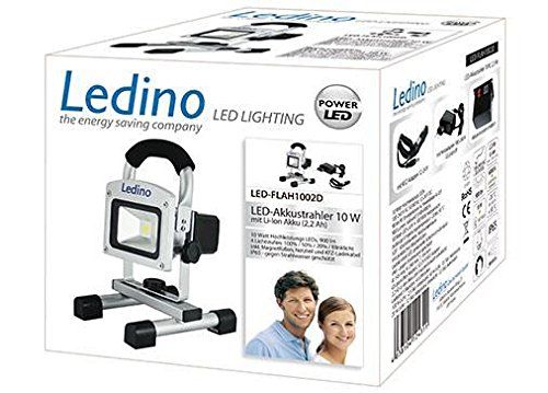 Ledino LED-Akkustrahler 10W Li-Ion Akku 2.2Ah Dimmbar