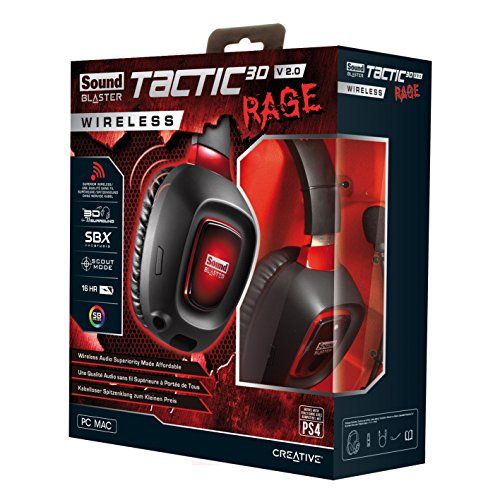 Creative (B-WARE) Sound Blaster Tactic 3D Rage Kabellos Gaming Headset 