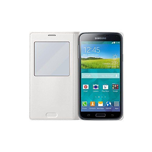 Samsung S-View Schutzhülle Case Cover mit Sichtfenster für Galaxy S5 - Weiß Samsung S-View Schutzhülle Case Cover mit Sichtfenster für Galaxy S5 - Weiß