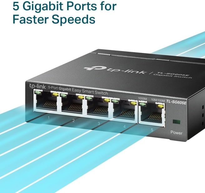 TP-Link TL-SG605E 5 Ports Smart Gigabit Netzwerk Switch Verteiler [B-WARE]