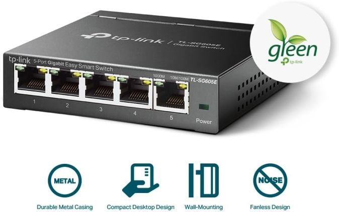TP-Link TL-SG605E 5 Ports Smart Gigabit Netzwerk Switch Verteiler [B-WARE]