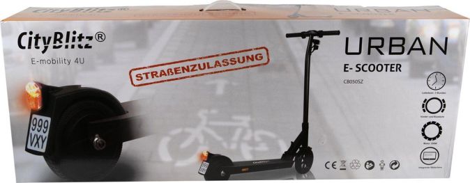 Cityblitz Urban E-Scooter 20 km/h Roller mit Straßenzulassung