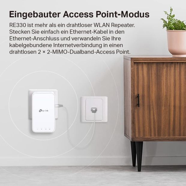 TP-Link Dualband RE330 WLAN Repeater Extender 1200Mbps Verstärker TP-Link Dualband RE330 WLAN Repeater Extender 1200Mbps Verstärker