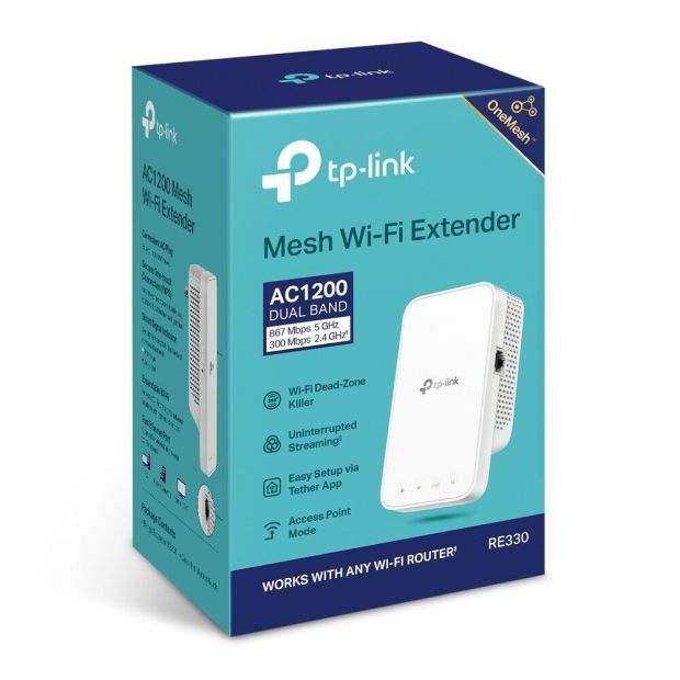 TP-Link Dualband RE330 WLAN Repeater Extender 1200Mbps Verstärker TP-Link Dualband RE330 WLAN Repeater Extender 1200Mbps Verstärker