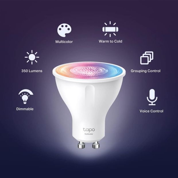 TP-Link Tapo L630 Smart WLAN Glühbirne GU10 50W Lampe dimmbar Leuchtmittel [2er] [B-WARE]