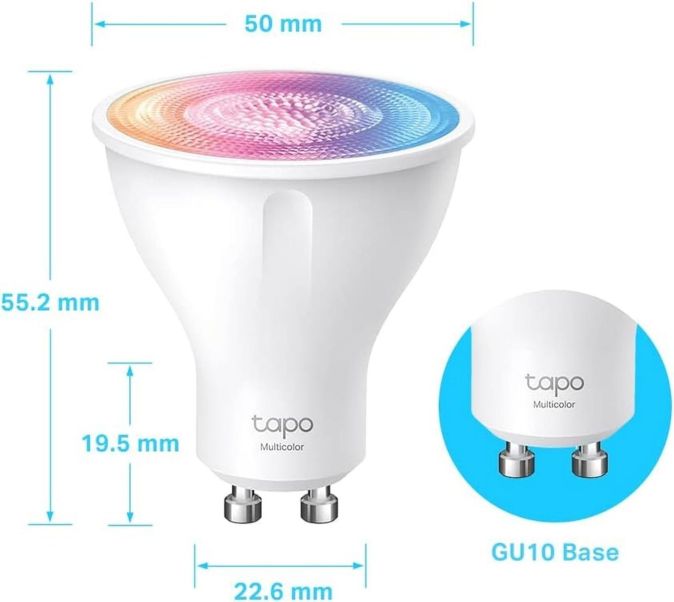 TP-Link Tapo L630 Smart WLAN Glühbirne GU10 50W Lampe dimmbar Leuchtmittel [2er] [B-WARE]