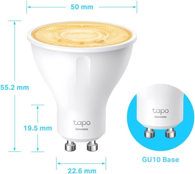 TP-Link Tapo L610 Smart WLAN Strahler GU10 2.9W Lampe dimmbar Leuchtmittel [2er] [B-WARE]