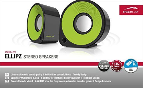 Speedlink (B-WARE) Ellipz Stereo Speaker schwarz/grün