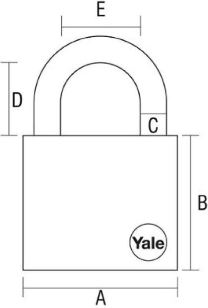 Yale Vorhängeschloss 41mm Koffer Bügelschloss mit 3 Schlüssel [2er]