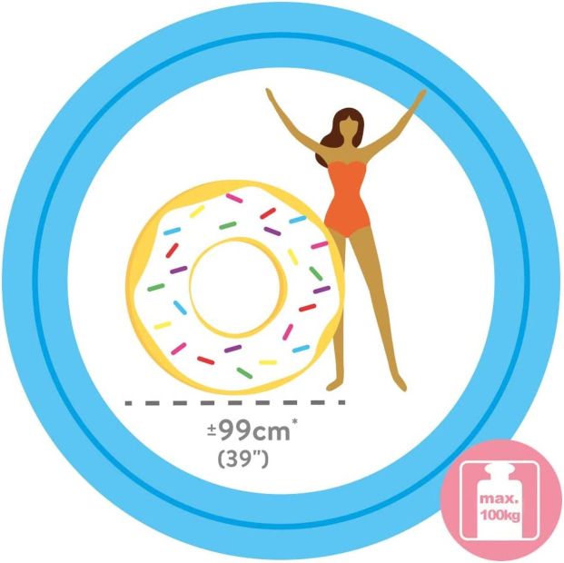 Intex Luftmatratze Schwimmreifen aufblasbar "Sprinkle Donut"  99 x 25 cm