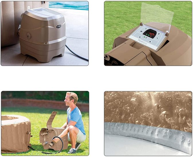 Intex Ø 196 x 71 cm Whirlpool Pure SPA - Bubble Massage Beige Intex Ø 196 x 71 cm Whirlpool Pure SPA - Bubble Massage Beige