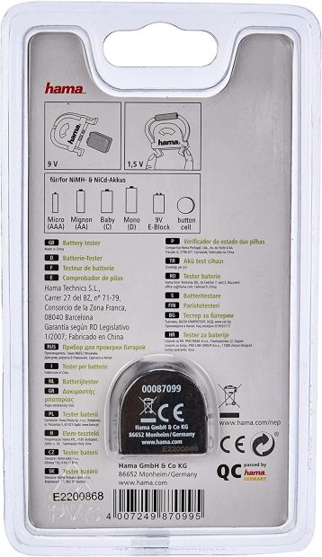 Hama  Batterietester Batterieprüfer AA AAA Universal Batterie Messgerät