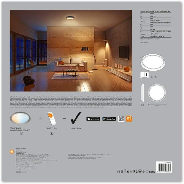 Ledvance Smart Wifi Deckenleuchte Wandlampe dimmbar Wandleuchte