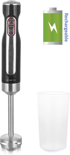 Emerio Stabmixer Edelstahl Handmixer Akku Pürierstab 100W Emerio Stabmixer Edelstahl Handmixer Akku Pürierstab 100W