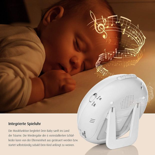 Reer Babyphone LED Laser Projektor Babyfone Nachtlicht Kinder mit Musik 